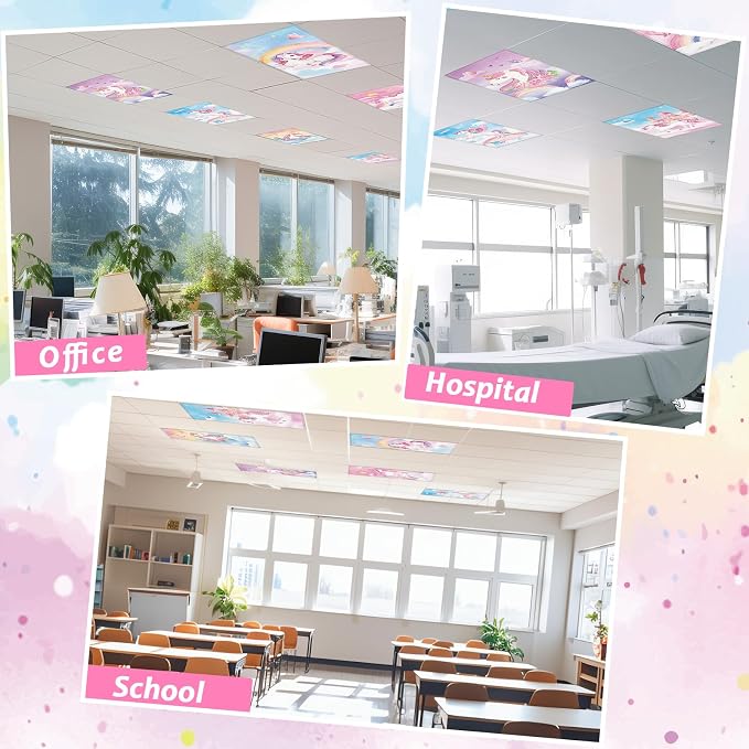 8PCS Colorful Unicorn Fluorescent Light Covers - Image 5