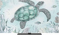 Sea Turtle Ocean Seaweed Cyan Indoor TV Cover, Elastic TV Screen Protector Fish by Unknown