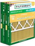 Filterbuy 20x25x5 Air Filter MERV 11 Superior Pet & Allergy Defense, Pleated by Filterbuy