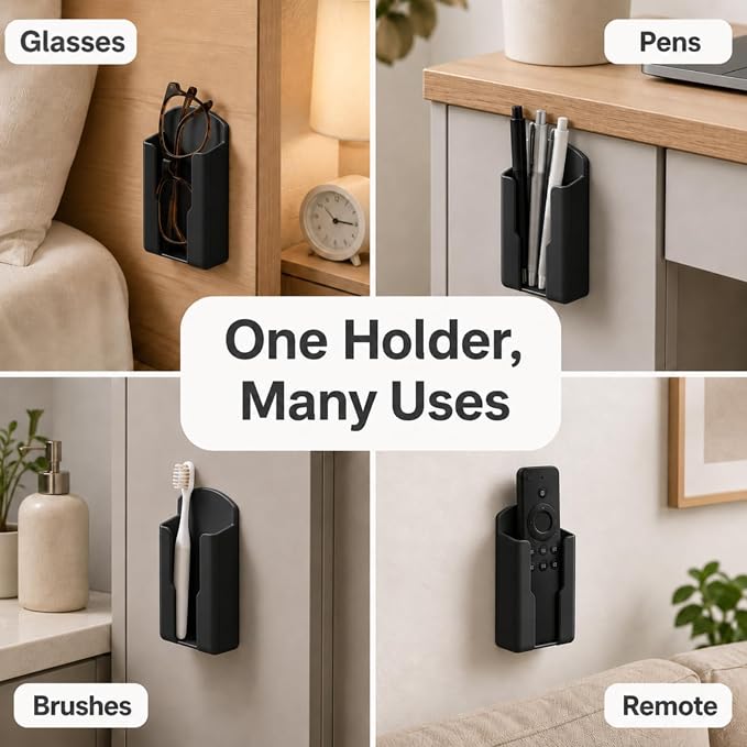 NEWHOOK 2 Pcs Remote Control Holder Wall Mount Self Adhesive - Image 7