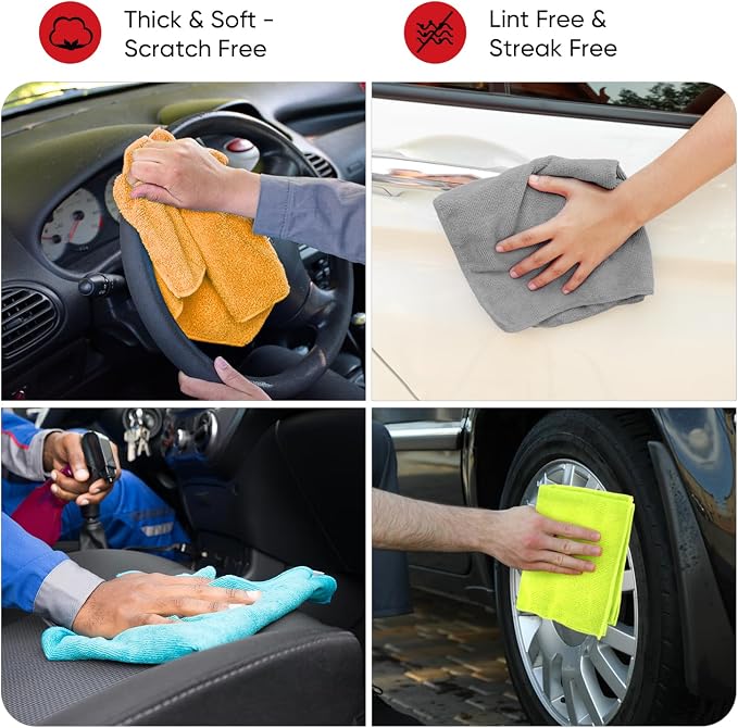 AIDEA Microfiber Cleaning Cloth 24 Pack, Microfiber Towels - Image 3