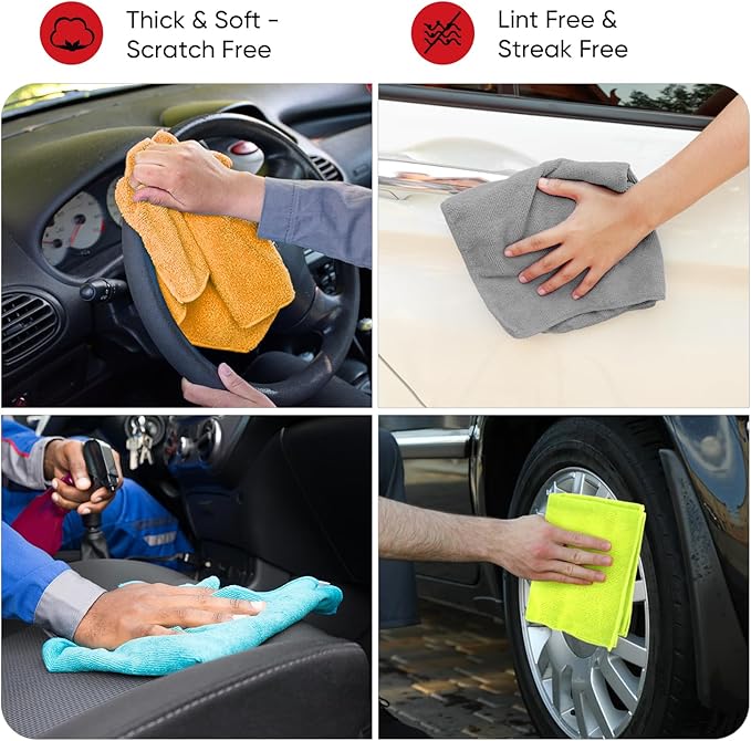 AIDEA Microfiber Cleaning Cloth 24 Pack, Microfiber Towels - Image 3