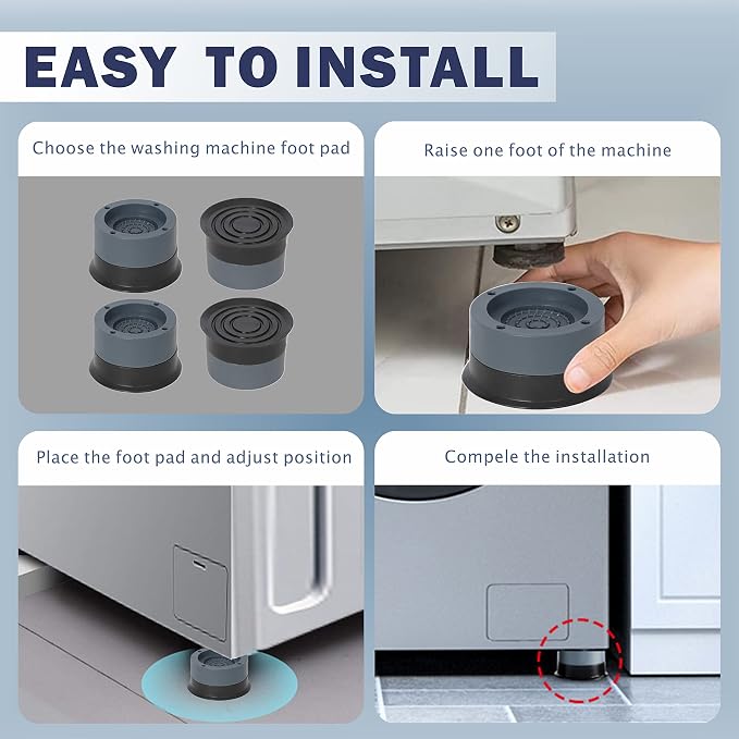 Anti Vibration Pads Increase 1.38"/2.36", Non Slip Heighten Shock and Noise - Image 5