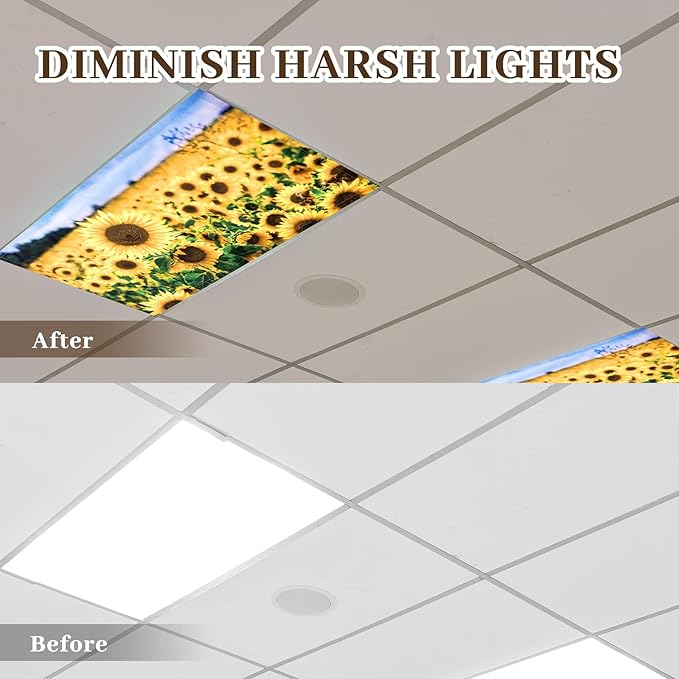 Hortsun 4 Pack 4 x 2 Feet Fluorescent Light Covers, Magnetic Light Filters - Image 3