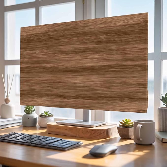 Farmhouse Wood Grain Retro Indoor TV Cover, Elastic TV Screen Protector Farm - Image 4