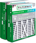 Filterbuy 21x27x5 Air Filter MERV 8 Essential Dust & Allergy Defense, Pleated by Filterbuy