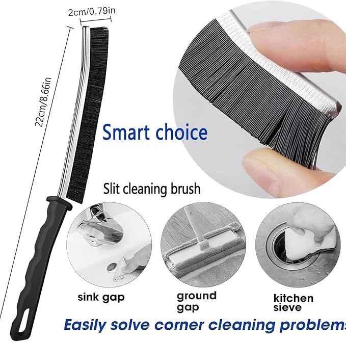 Crevice Cleaning Brush, Bathroom Gap Cleaning Brush, Hard Bristle Brush - Image 4