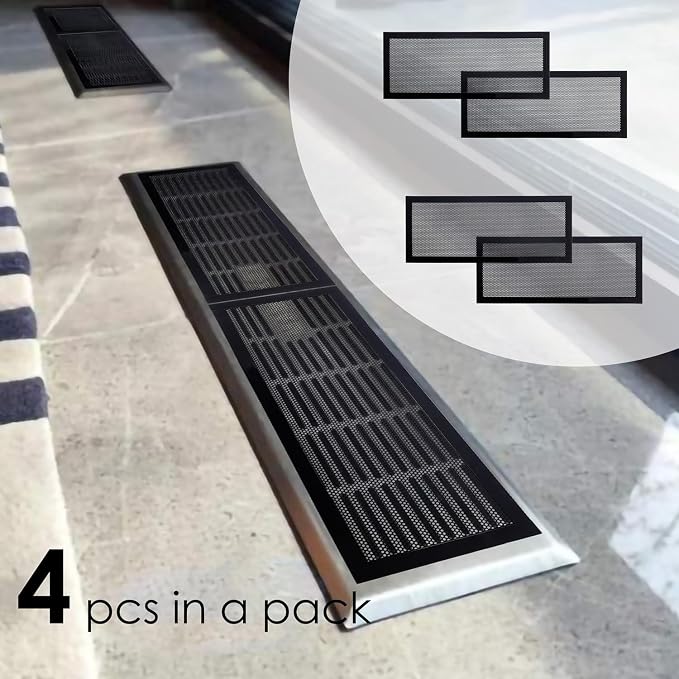 QMARK 4 Pack Floor Vent Covers, 4 x 10 Inches Floor Vent Screen Net, Air Vent - Image 5