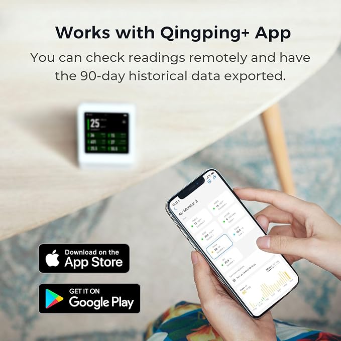 Qingping Air Quality Monitor Gen 2, Air Quality Monitor Indoor Detects PM2.5 - Image 7