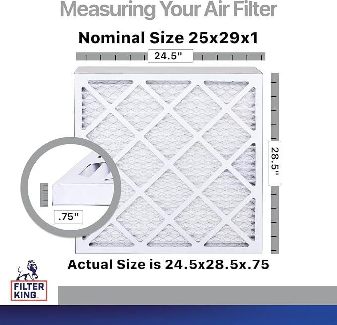 Filter King 25x29x1 Air Filter | 4-PACK | Carbon MERV 8 HVAC Pleated A/C - Image 2