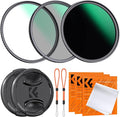 K&F CONCEPT 82mm CPL MCUV ND1000 Lens Filter 2 Lens Caps Kits Waterproof by KFCONCEPT