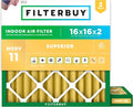 Filterbuy 16x16x2 Air Filter MERV 11 Superior Pet & Allergy Defense, by Filterbuy