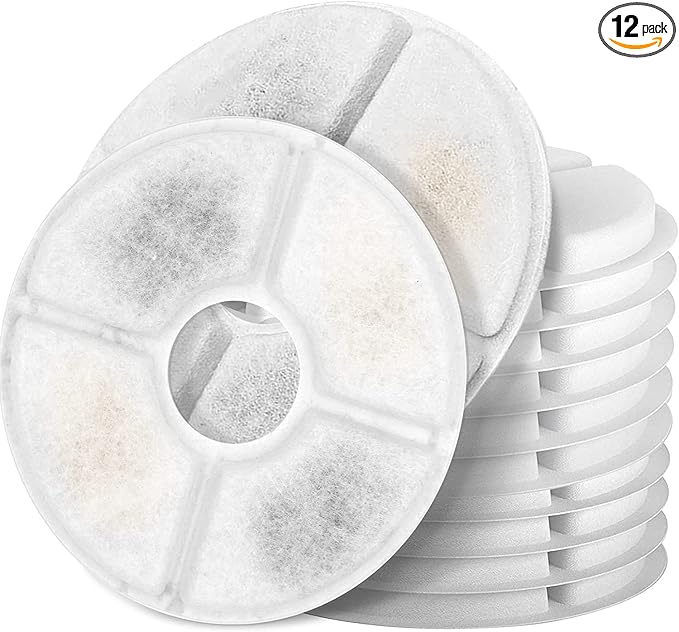 Cat Water Fountain Filters, 3 Filtration System by Monsin