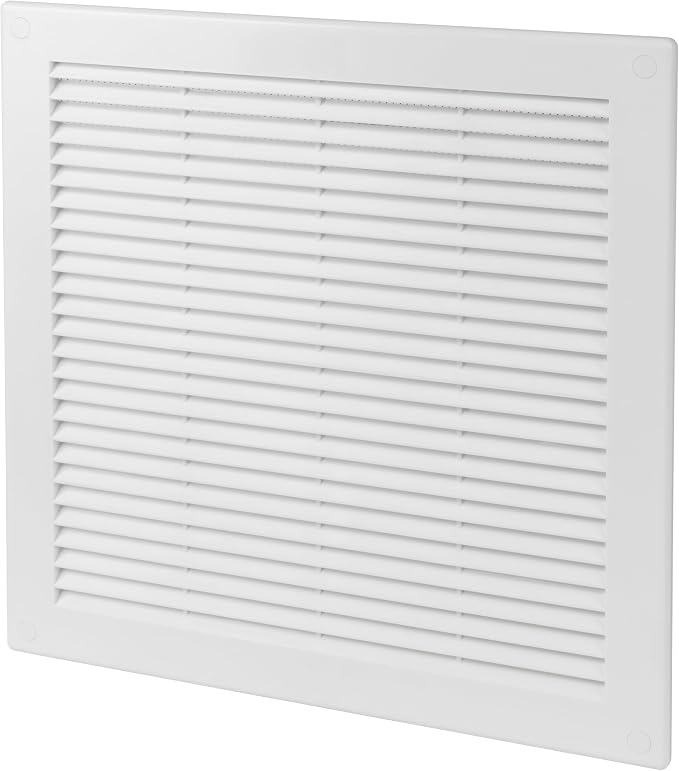 12 x 12 Inch White Air Vent Cover – Plastic Square Air Vent Grill Cover by VezoWorks