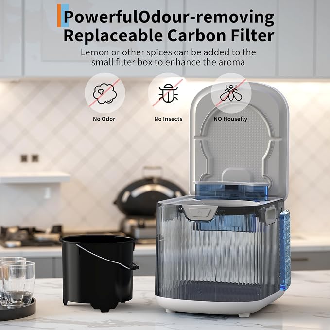 2.5L Electric Composter Countertop, 3 Modes Kitchen Smart Compost Bin - Image 5