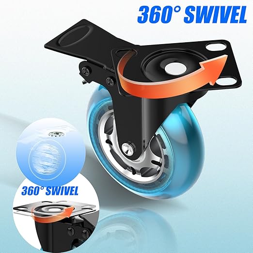 2 in Plate Caster Wheels - Image 3
