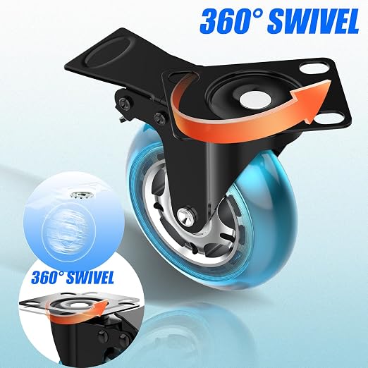 3 in Plate Caster Wheels - Image 3