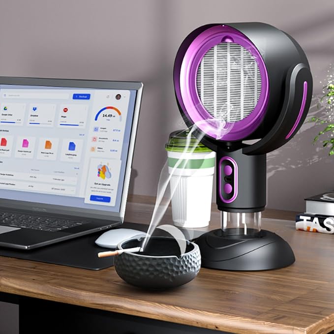 Smoke Fan for Indoor Smoking, High Fan Air Purifier and Odor Eliminator - Image 2