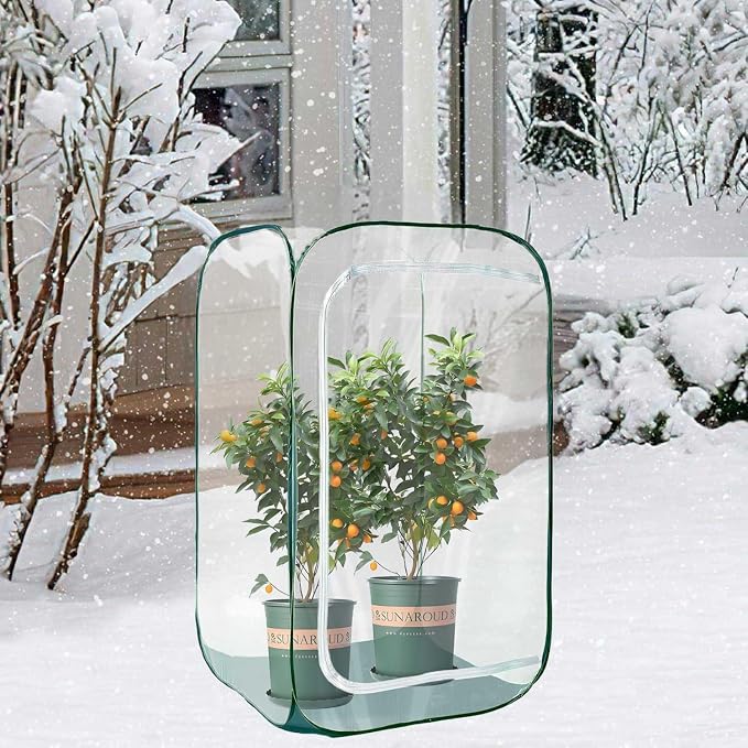 Plant Mini Greenhouse Pop up Frost Protection Enclosure PVC Clear Plant Covers - Image 7