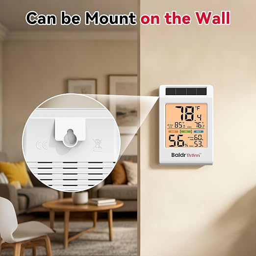 BaldrTherm Room Thermometer Indoor, Humidity Meter, 2026 Upgrade Backlight - Image 8