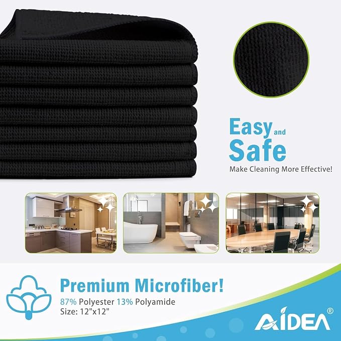 AIDEA Microfiber Cleaning Cloth-600PK, Soft Microfiber Towels - Image 2