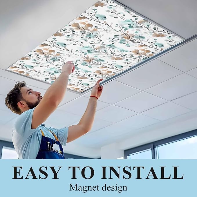 1 Pack Vintage Teal Fluorescent Light Covers - Image 2
