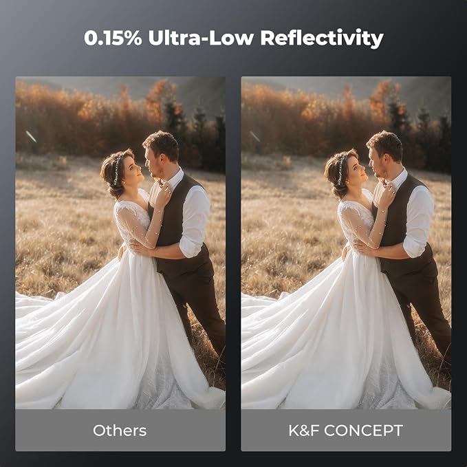 K&F CONCEPT 67mm Black Diffusion 1/8 Filter Mist Cinematic Effect Black - Image 5