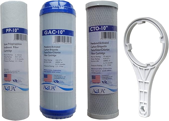 Universal Reverse Osmosis RO Replacement Set of 3 filter cartridges : Sediment by CompleteFiltrationServices