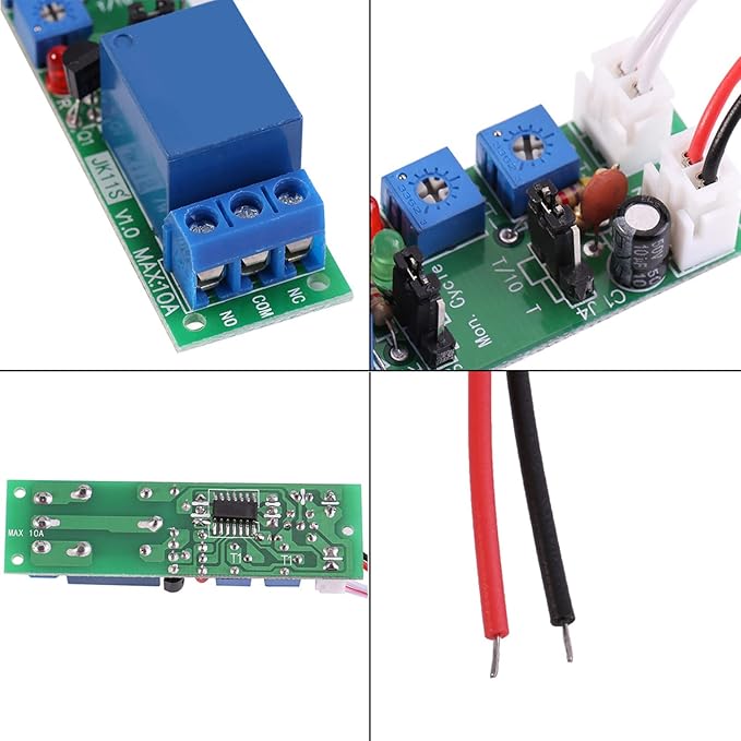 DC 5V 12V 24V Relay Module, Adjustable Cycle Timer, Delay On/Off Relay Module - Image 8
