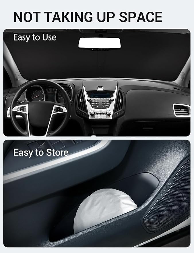 Proadsy 2026 Upgrade Windshield Sun Shade Custom Fit 2010-2017 Equinox Foldable - Image 9