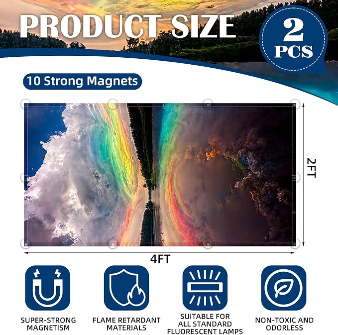 ANGSYLTH 2 Pcs Fluorescent Light Covers - Image 2