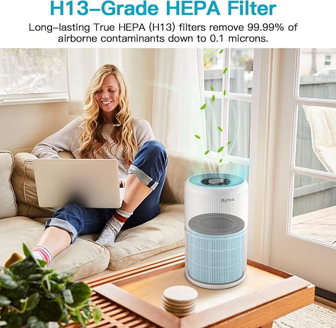 AIRTOK Air Purifier AP0601 Replacement Filters, 4-IN-1 High-efficiency HEPA - Image 6