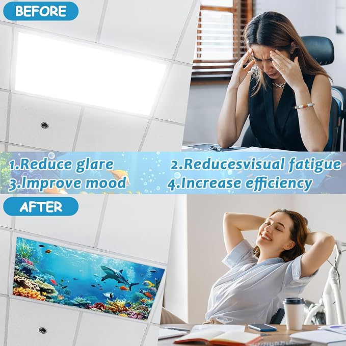 Wiooffen 6 Pcs Fluorescent Light Covers - Image 3