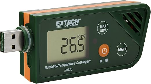 Extech RHT30 USB Humidity/Temperature Datalogger | RH 0.1-99.9%, air temp -22 by Extech