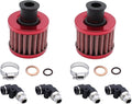 2 PCS/SET Red 12mm Air Filter Cold Air Intake Filter Breather Turbo Vent Air by Unknown