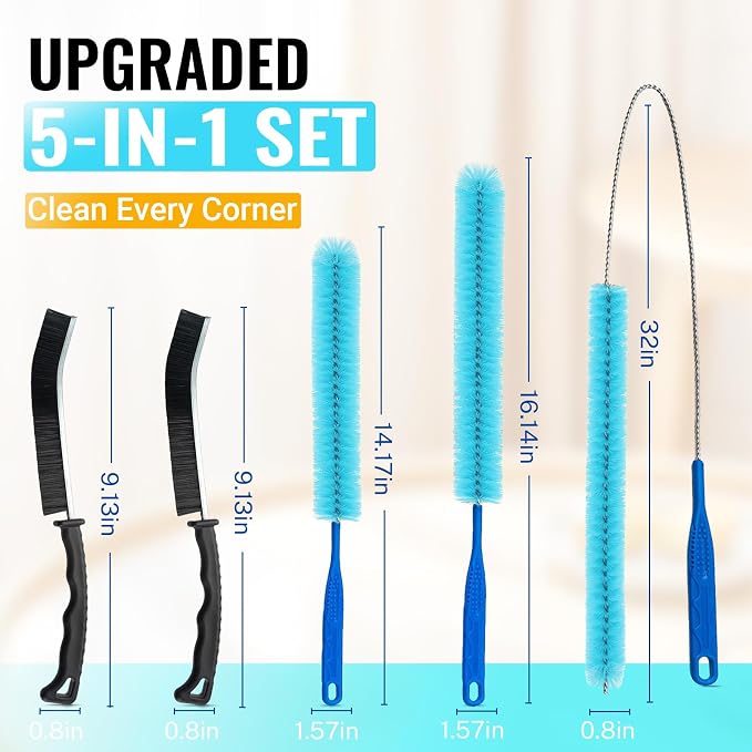 5 Pack Dryer Vent Cleaner Kit, Extra Long Flexible Brushes - Image 2
