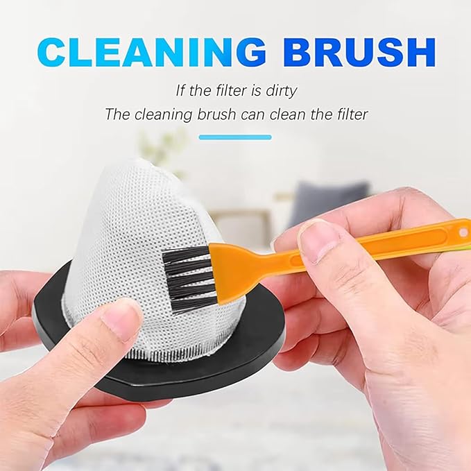 4Pcs Vacuum Filter Cleaning Brushes, Washable Plastic Mini Nylon Bristle Brushes - Image 2