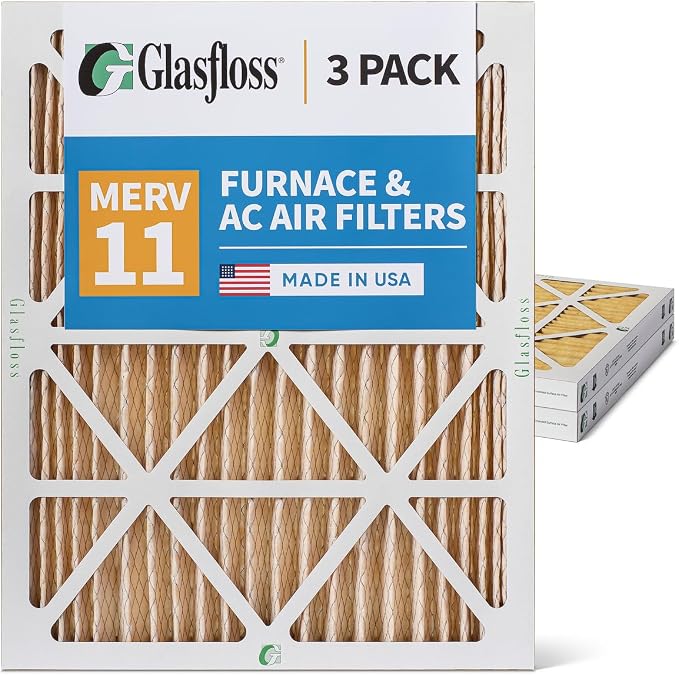 Glasfloss 16x20x2 MERV 11 AC & Furnace 2" Depth Air Filters. Box of 3. Actual - Image 5