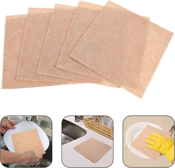VALICLUD 10pcs Loofah Dish Cloths 25x25cm Highly Absorbent Kitchen Washing - Image 9