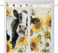 Yellow Sunflowers Living Room Curtains 84 Inch Length, Window Curtains Tab Top by Unknown
