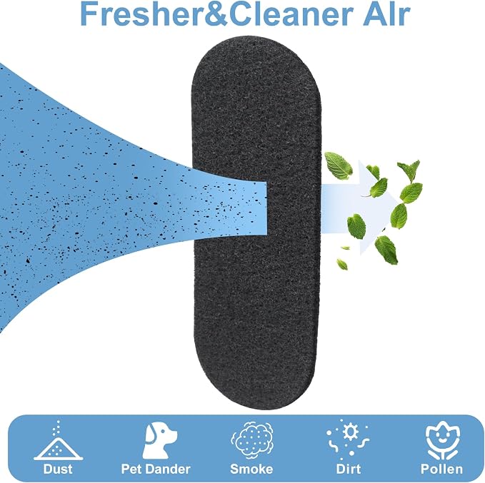 12 Pack Ceiling Fan Filters for Blades Activated Carbon, Fan Blade Air Purifier - Image 3