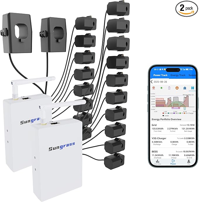 20 Circuit Home Energy Monitor, Real Time Electricity Usage & Power Consumption by Unknown