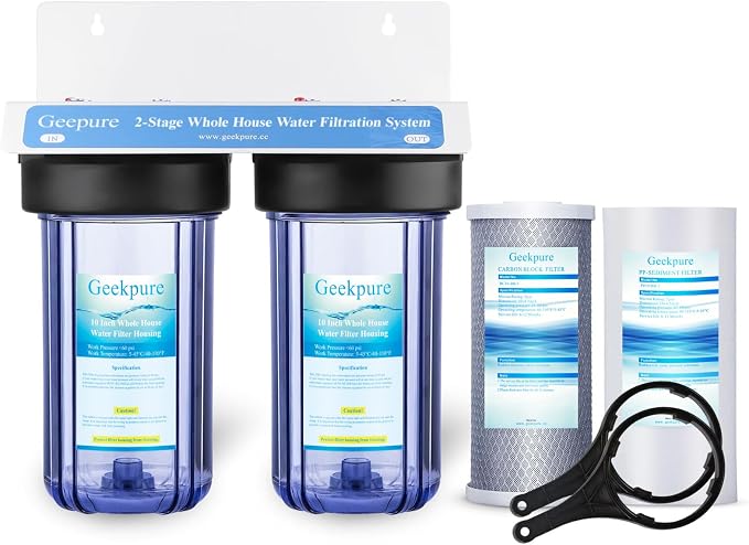 Geekpure 2 Stage Whole House Water Filter System by Geekpure