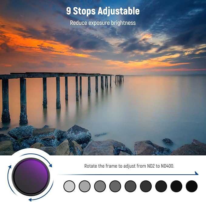NEEWER 55mm ND2-400 Variable ND Filter - Image 2