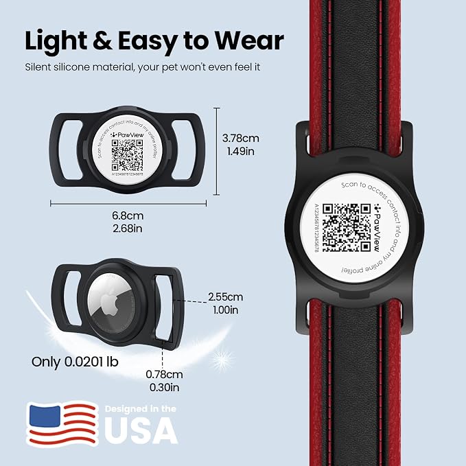 for AirTag Dog Collar Holder, Waterproof Smart QR Code Holder - Image 6