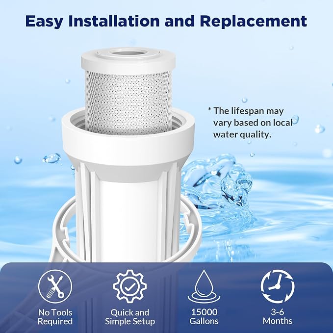 Membrane Solutions 5 Micron 2.5" x 10" CTO Carbon Block Water Filter Cartridge - Image 5