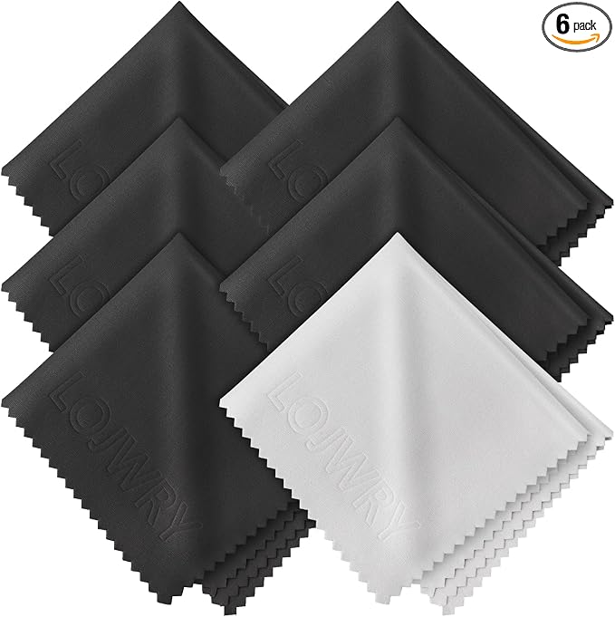 Eye Glass Clean Cloths 6*7in 6 Pcs, Individually Wrapped, High-Density by LOJWRY