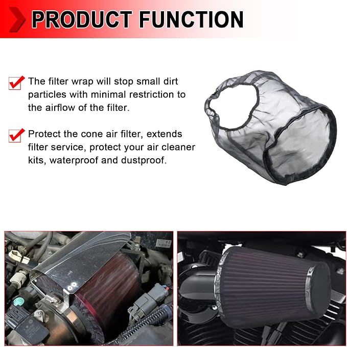 Universal Air Filter Cover, Air Filter Wrap - Image 3