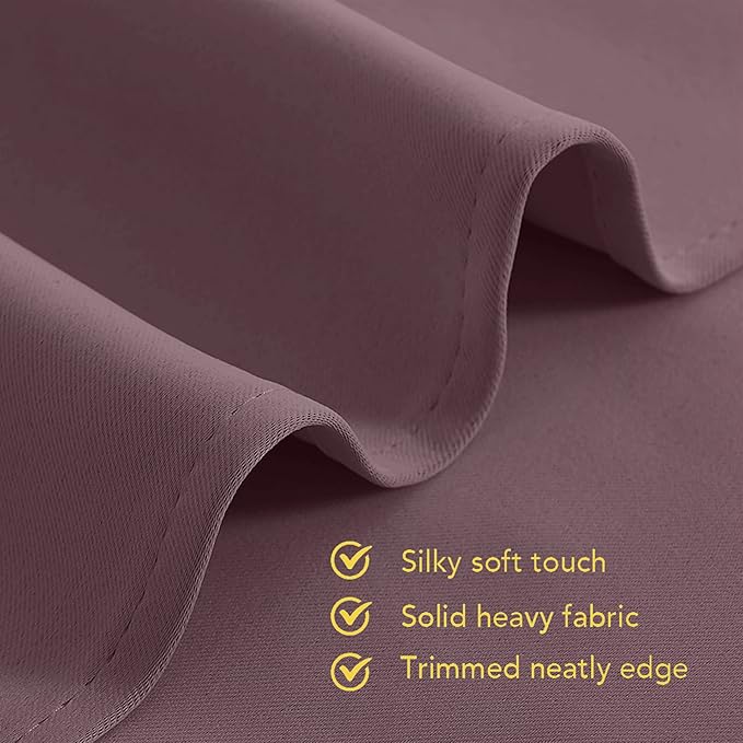 NICETOWN Modern Blackout Curtains Noise Reducing, Thermal Insulated and Privacy Room Darkening Drape Panels for Boy's Guest Room Door Small Short Window (Dry Rose, 2 Panels, W42 x L54 -Inch)