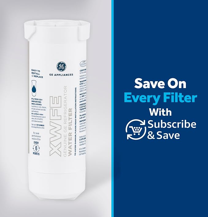 GE XWFE Refrigerator Water Filter, Genuine Replacement Filter, Certified to - Image 6